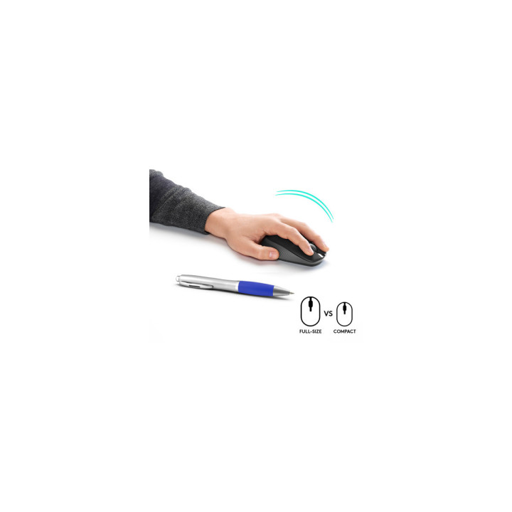 Logitech M190 Souris sans fil - design ergonomique, 2,4 GHz, charbon