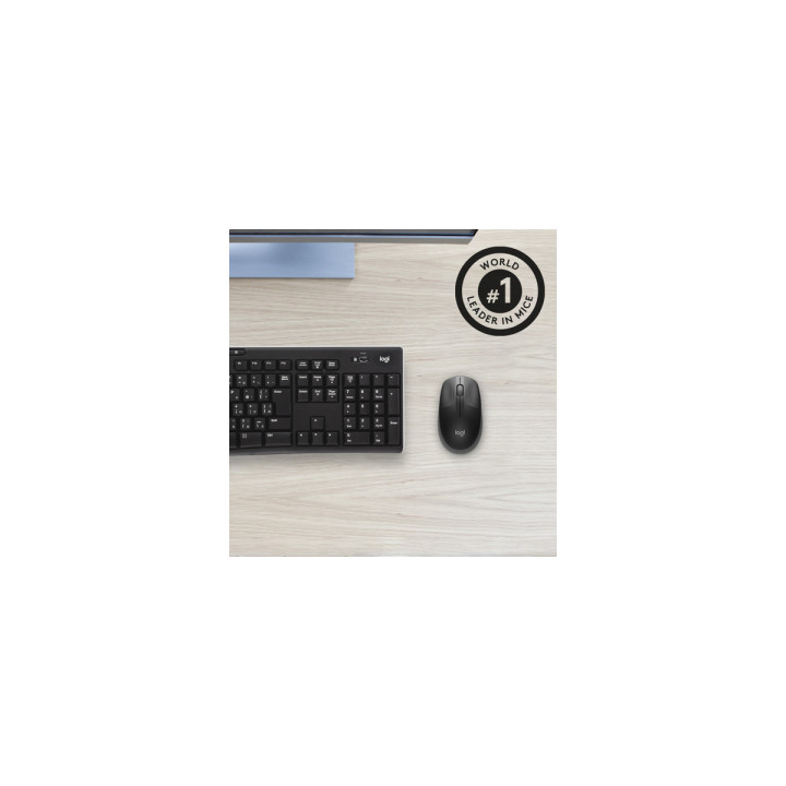 Logitech M190 Souris sans fil - design ergonomique, 2,4 GHz, charbon
