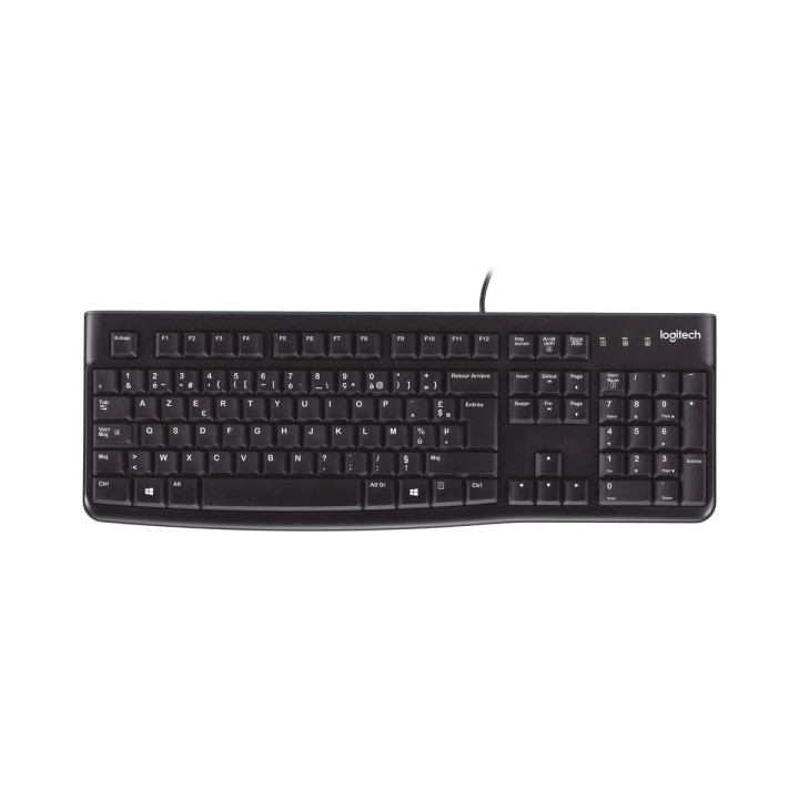 Logitech Business K120 - Clavier USB français, silencieux et résista