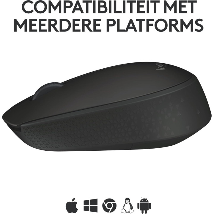 Logitech B170 Souris sans fil - Optique 1000 dpi, USB 2.0, noir