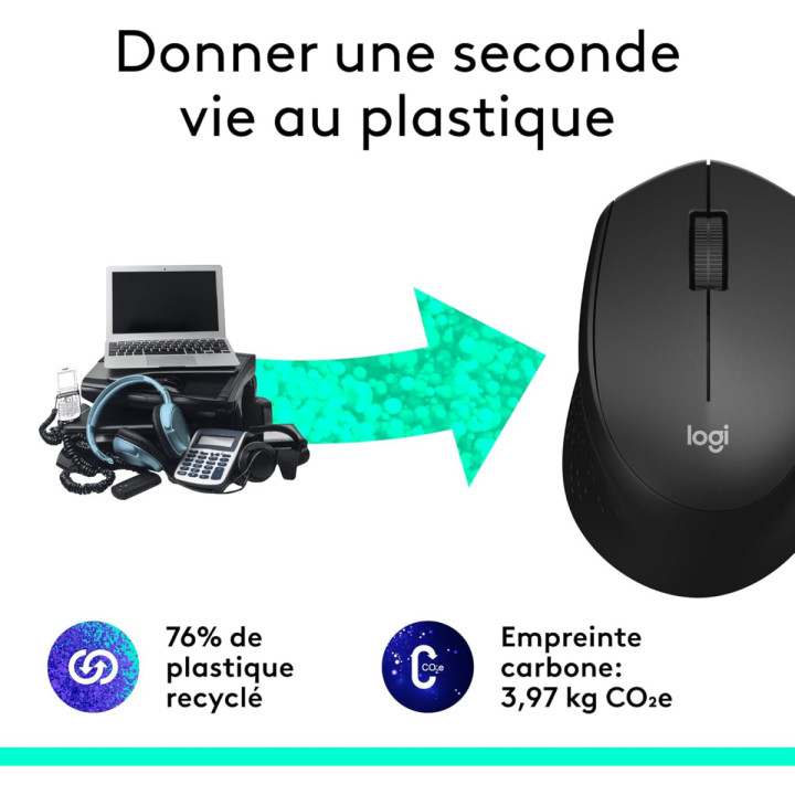 Logitech M330 Silent Plus - Souris sans fil silencieuse, optique 1000 
