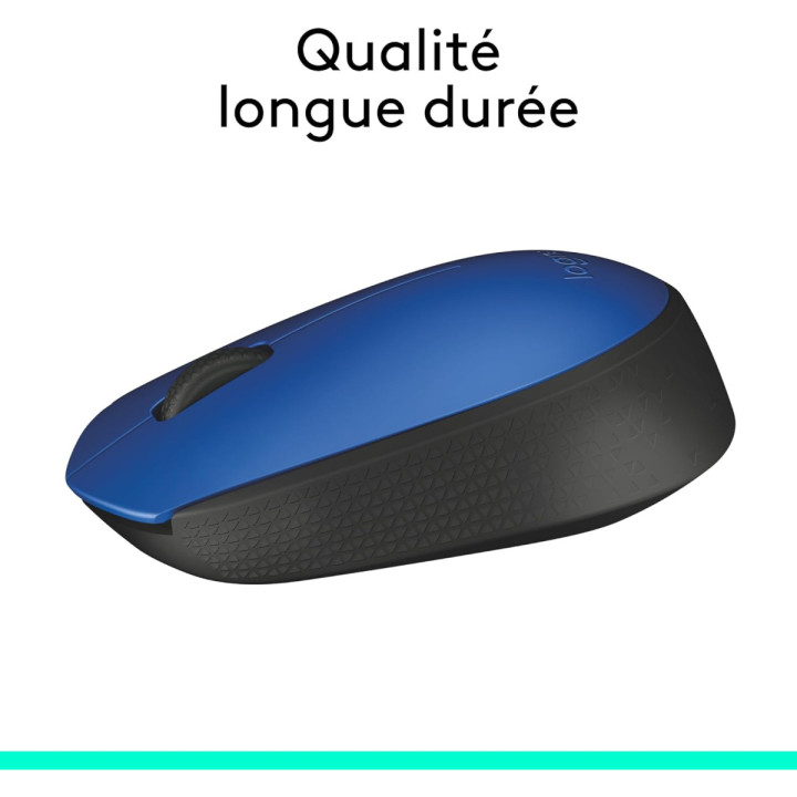 Logitech M171 - Souris sans fil optique 1000 dpi, USB 2.0, bleu