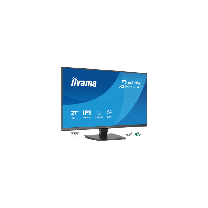 Iiyama ProLite X2797QSU - Écran IPS QHD 27" cadre fin, 350 cd/m², HD
