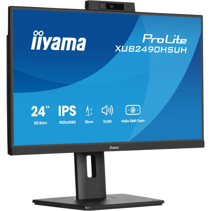 iiyama ProLite XUB2490HSUH-B2 - Écran 24" IPS Full HD, webcam 5Mpx, U