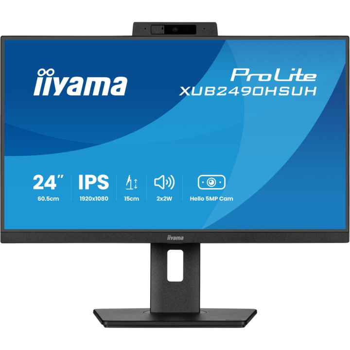 iiyama ProLite XUB2490HSUH-B2 - Écran 24" IPS Full HD, webcam 5Mpx, U