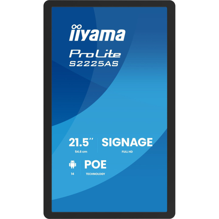 iiyama ProLite S2225AS-B1P - écran Android 21.5", 4 Go RAM, 32 Go, IP