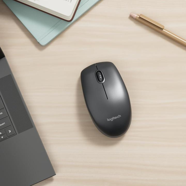 Logitech B100 Souris optique filaire - ambidextre, 800 dpi, USB
