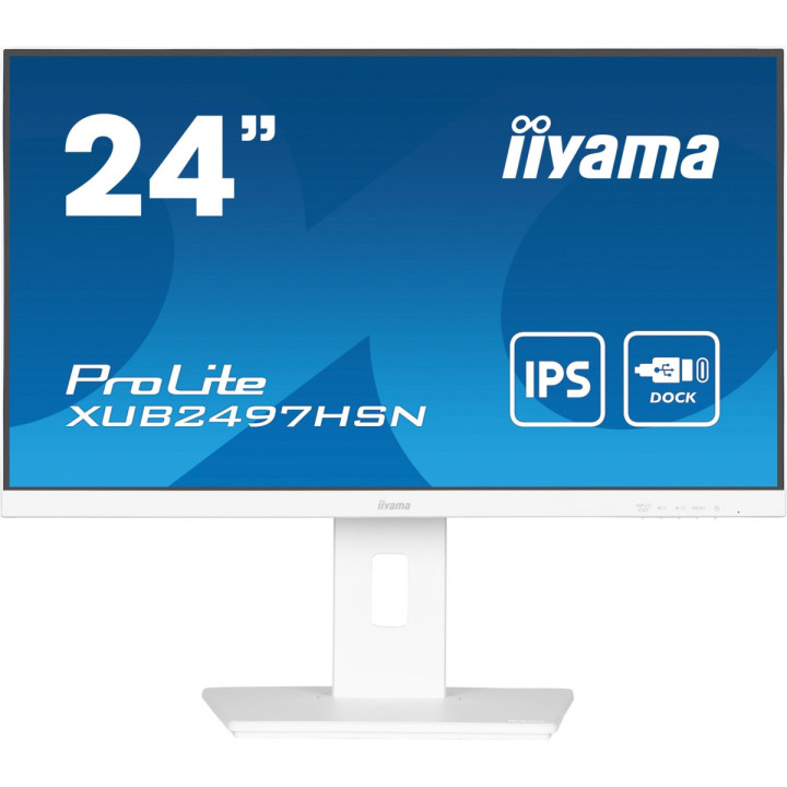 iiyama ProLite XUB2497HSN-W2 - Écran IPS 24" Full HD, USB-C 65W, blan