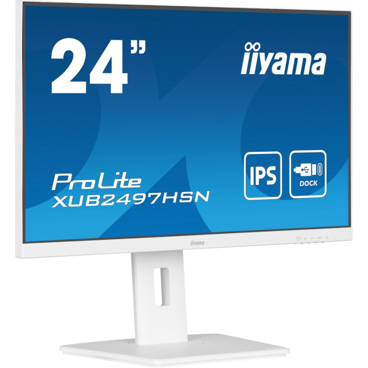 iiyama ProLite XUB2497HSN-W2 - Écran IPS 24" Full HD, USB-C 65W, blan