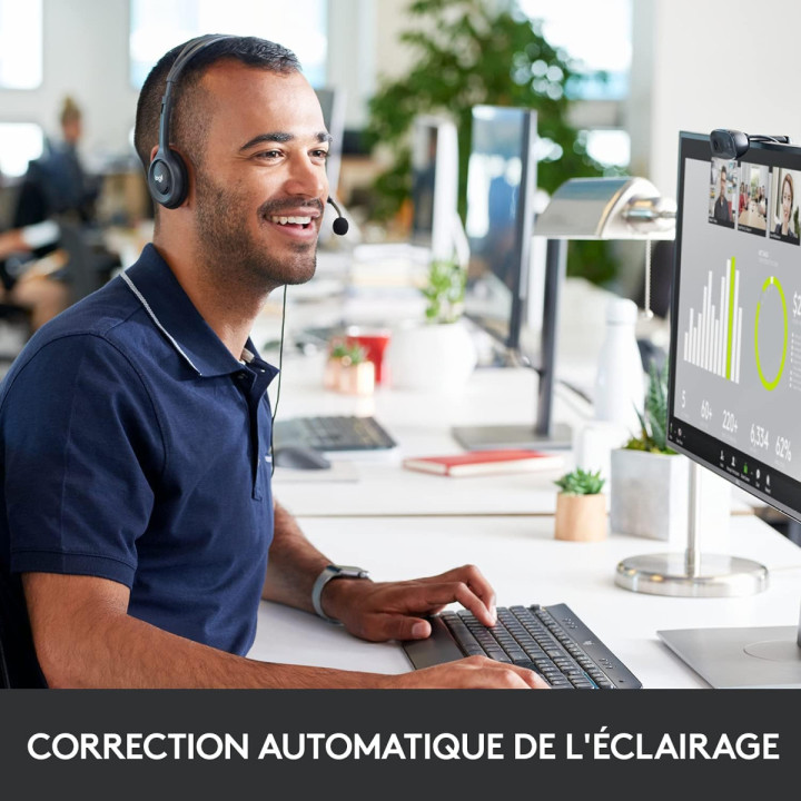 Logitech Webcam C270 - HD 720p, USB 2.0, micro intégré