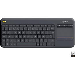 Logitech K400 Plus - Clavier AZERTY sans fil avec pavé tactile noir