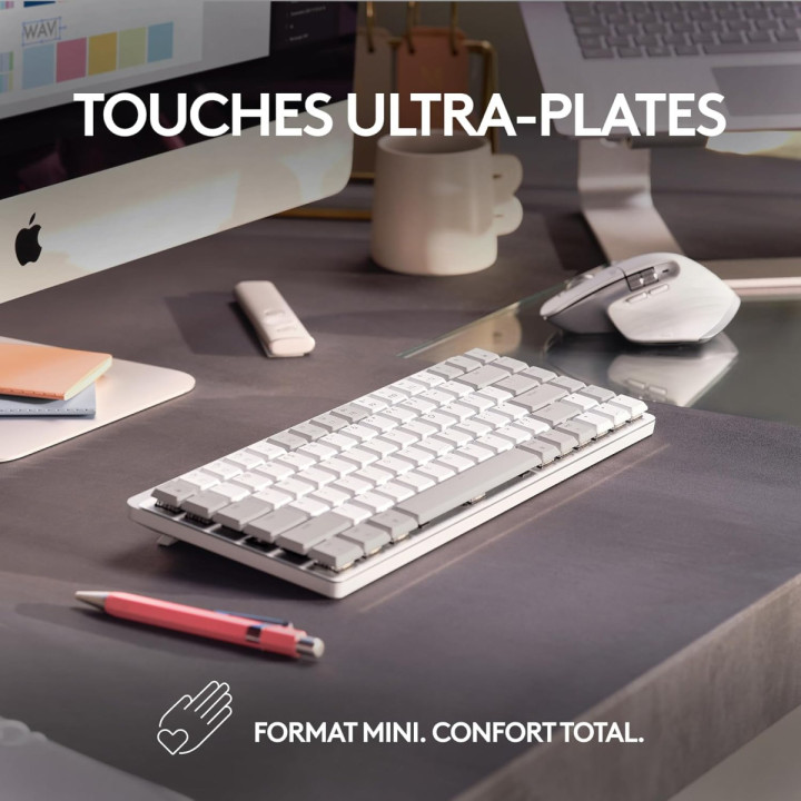 Logitech MX Mechanical Mini - Clavier mécanique AZERTY Mac, rétroéc