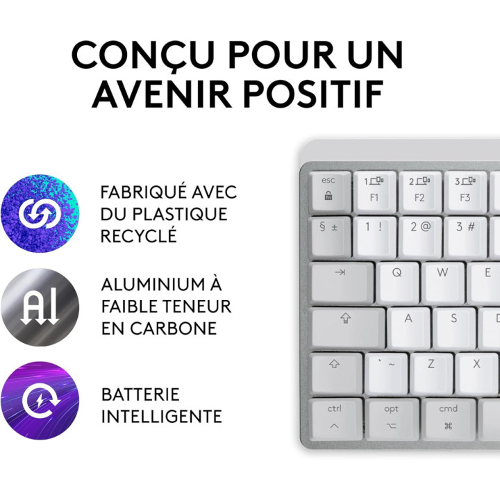 Logitech MX Mechanical Mini - Clavier mécanique AZERTY Mac, rétroéc