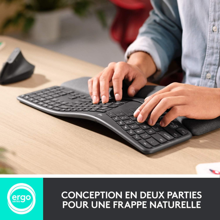 Logitech ERGO K860 - Clavier sans fil ergonomique AZERTY