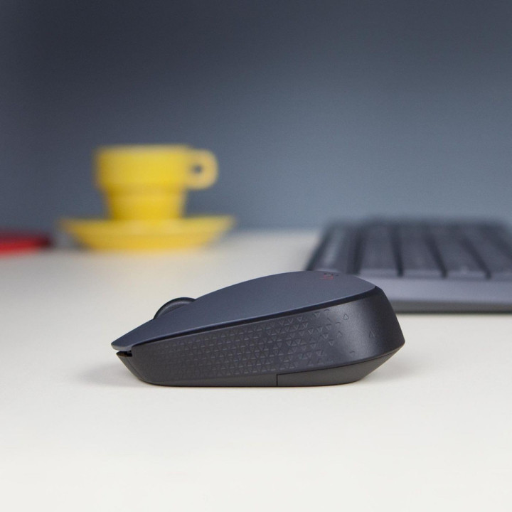 Logitech M170 - Souris sans fil 2.4 GHz, gris, roulette avec frein