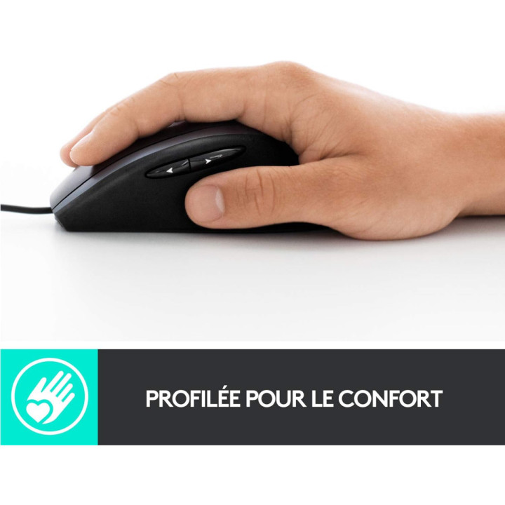 Logitech M500S - Souris filaire professionnelle, noir