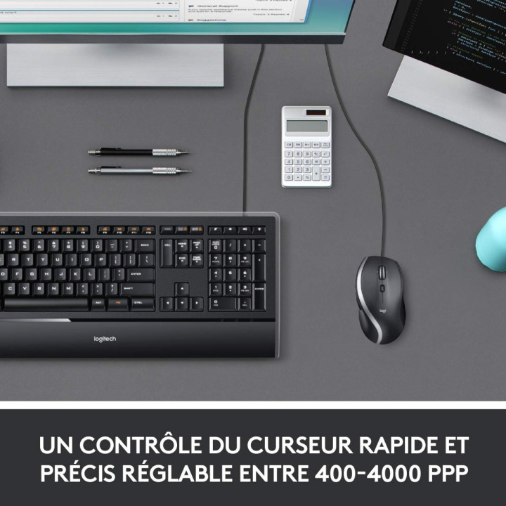 Logitech M500S - Souris filaire professionnelle, noir