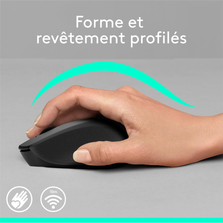 Logitech M280 Souris sans fil - optique 2.4GHz, noire