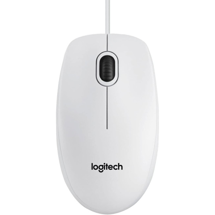 Logitech B100 - Souris optique ambidextre 800 dpi USB blanc