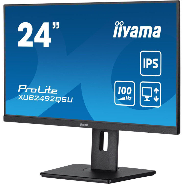 iiyama ProLite XUB2492QSU-B1 - écran 24" IPS QHD, HDMI/DP, 3xUSB, piv