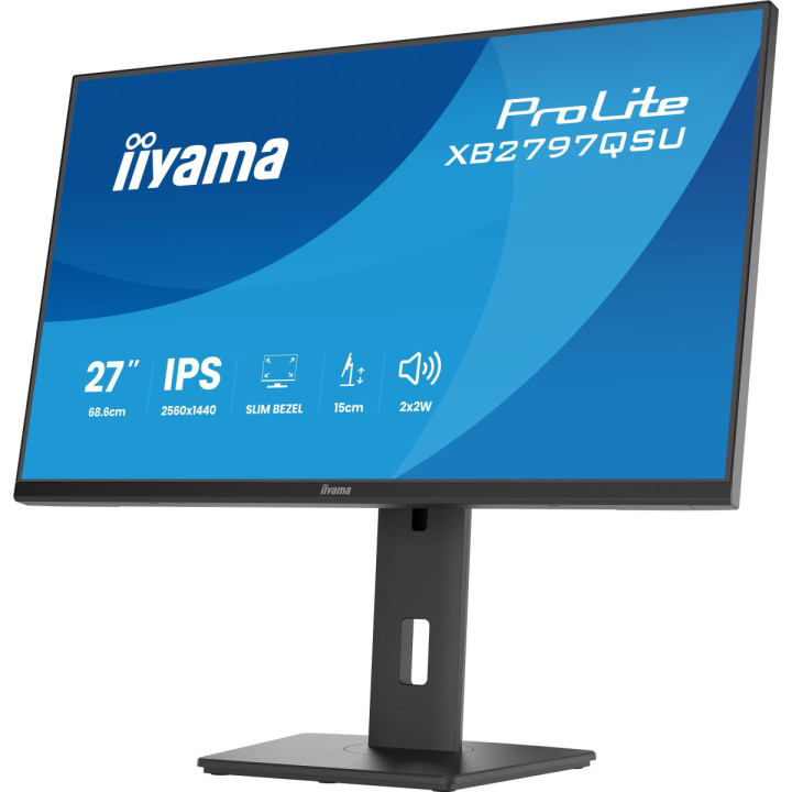 Iiyama ProLite XB2797QSU-B1 - Ecran IPS 27" QHD, USB-C 65W, ergonomiqu
