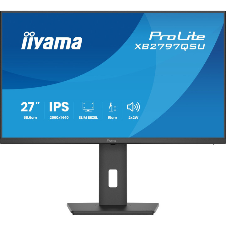 Iiyama ProLite XB2797QSU-B1 - Ecran IPS 27" QHD, USB-C 65W, ergonomiqu