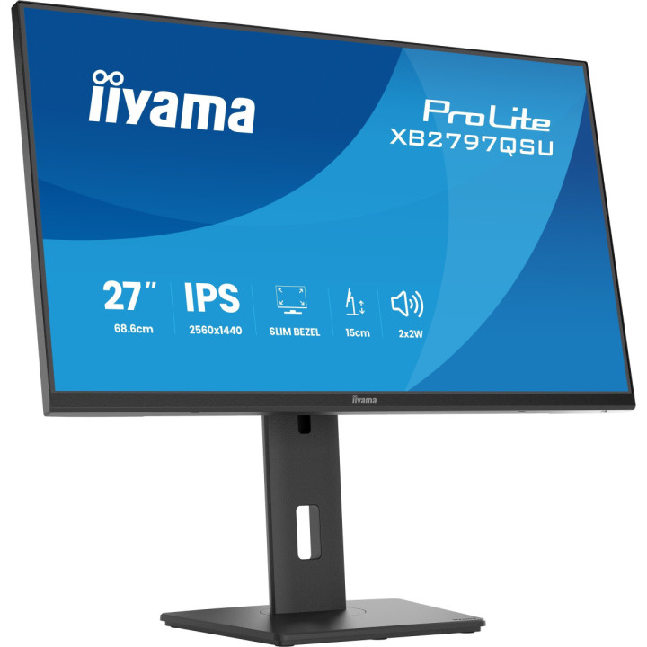 Iiyama ProLite XB2797QSU-B1 - Ecran IPS 27" QHD, USB-C 65W, ergonomiqu