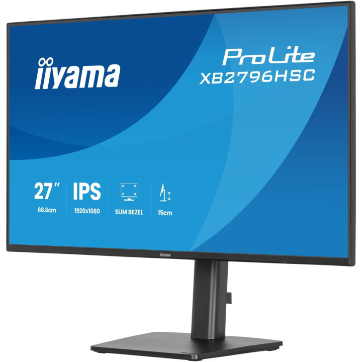 iiyama ProLite XB2796HSC-B1 - Écran 27" IPS FHD 144Hz, USB-C 65W, erg