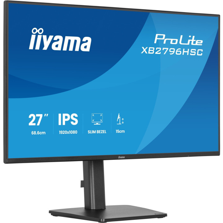 iiyama ProLite XB2796HSC-B1 - Écran 27" IPS FHD 144Hz, USB-C 65W, erg
