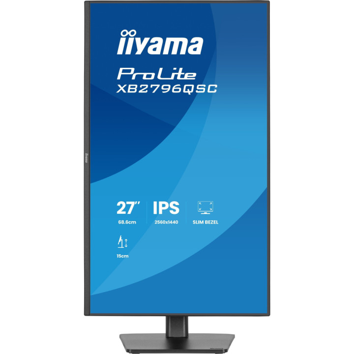 iiyama ProLite XB2796QSC-B1 - Écran IPS 27" QHD, USB-C 65W, ergonomiq